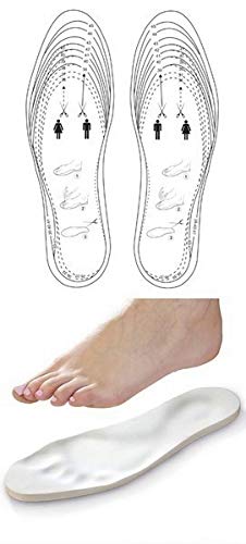 Mycare + 2 pares de plantillas de espuma viscoelástica ortopédicas, soporte de arco unisex, absorción de golpes, antiolor, para el talón, dolor de espalda, fascitis plantar, Talla 36-46