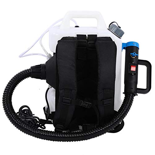 MZYKA Máquina portátil de nebulización por nebulización por desinfección ULV con pulverizador eléctrico, purificador de Aire, 5 a 50 μm, Distancia de pulverización de 6-8 m, Blanco,10L