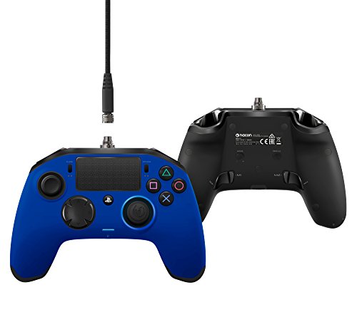 NACON PS4OFPADREVBLUE mando y volante Gamepad PlayStation 4 Negro, Azul - Volante/mando (Gamepad, PlayStation 4, Analógico/Digital, Hogar, Seleccionar, Share, Alámbrico, USB 3.0)