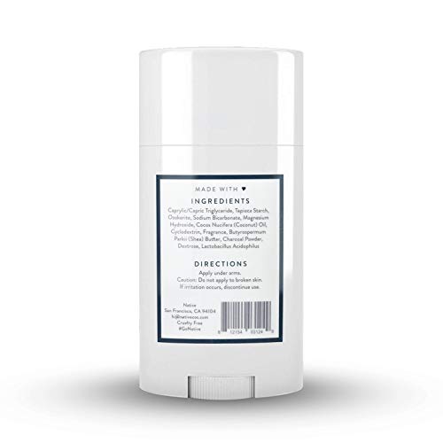 Native Deodorant - Natural Deodorant - Vegan, Gluten Free, Cruelty Free - Free of Aluminum, Parabens & Sulfates - Born in the USA - Charcoal by Native