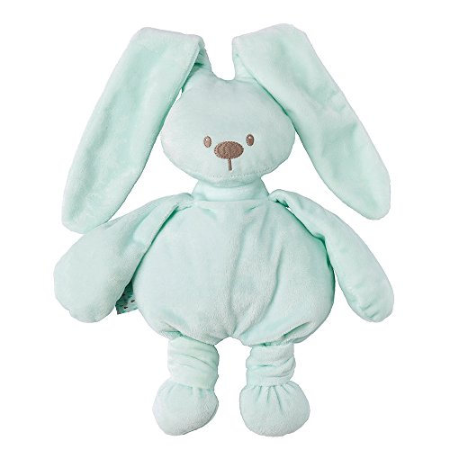 Nattou Lapidou Conejo de peluche , Compañero desde el nacimiento, 36 cm, Verde menta