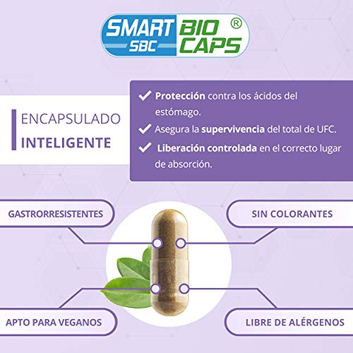 NaturalPharma Probiótico ProImmune. Apoyo para el Sistema Inmunitario. Con Folato. Cápsulas Smart BioCaps®. Certificación Ecológica (Sin Gluten, Sin Lactosa, Vegano).