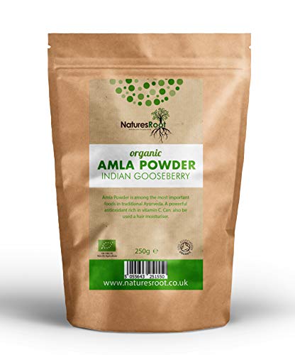 Natures Root Amla polvo orgánico – para peluquería, pérdida de cabello, crecimiento del cabello