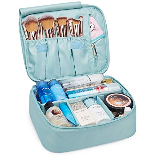 Neceser de maquillaje de viaje, bolsa de aseo grande, organizador para mujeres y niñas, azul celeste (Azul) - NW5023