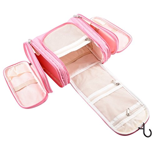 Neceser Maquillaje NuoYo 5 Espacio/XL Neceser Maquillaje Organizador de Viaje Neceser con Gancho, Tturismo, Viaje o de Negocios (Hombres / Mujeres)