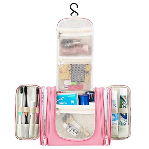 Neceser Maquillaje NuoYo 5 Espacio/XL Neceser Maquillaje Organizador de Viaje Neceser con Gancho, Tturismo, Viaje o de Negocios (Hombres / Mujeres)