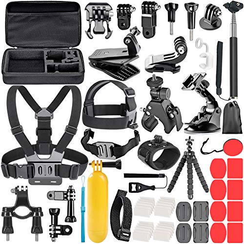 Neewer Kit de Accesorios de Cámara de Acción 58 en 1 para GoPro Hero 7 6 5 4 3+ 3 2 1 4/5 Sesión, SJ4000/5000, Nikon y Sony Deporte DV para Montar Camping y Más