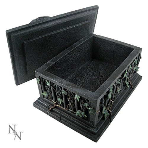 Nemesis Now Dragon Tarot Box Negro, resina, 18 cm