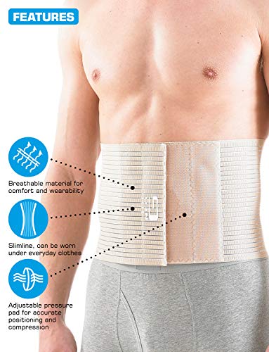 Neo G Órtesis para hernia abdominal superior - Talla L - Calidad de Grado Médico. Órtesis transpirable y ligera. Ayuda con hernias abdominales, la tensión y presión en la zona lumbar - Unisex