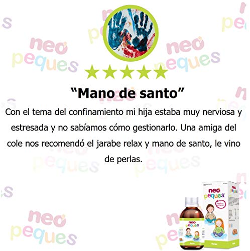 Neo Peques | Jarabe Infantil para Niños Relax | 150 ml | Ayuda a reducir la agitación nerviosa y la ansiedad de los niños | Principalmente contiene Melisa, Pasiflora y Manzanilla