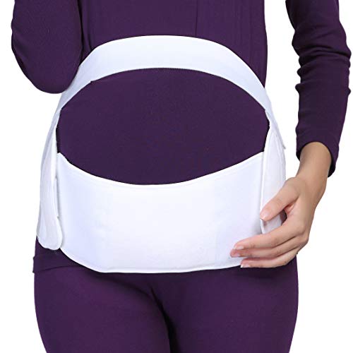 NEOtech Care Faja de Embarazo - Cinturón de Maternidad - premamá Banda para Abdomen/Cintura/Espalda, Apoyo para el Vientre - Marca (Negro, XL)