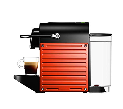 Nespresso Krups Pixie XN3045 - Cafetera monodosis de cápsulas Nespresso, 19 bares, apagado automático, color rojo naranja