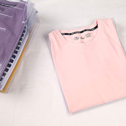 Nifogo Organizador Camisetas,Organizador Ropa,Organizador de Armario, Organizador de Almacenamiento,Plegable Apilamiento Camisas Camiseta Folder,Tamaño Normal (20pack)