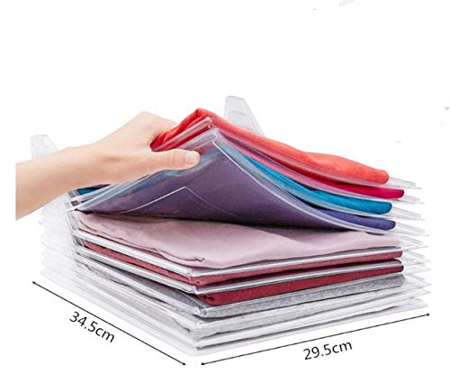 Nifogo Organizador de Armario el hogar Estantería Plegable Estante de Almacenamiento Organizador Plegable Apilamiento Camisas Camiseta Folder (50Pack)