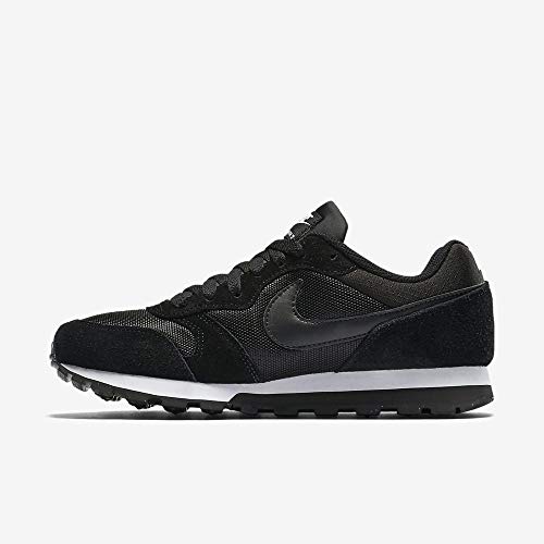 Nike MD Runner 2, Zapatillas de Running Mujer, Negro (Black / Black-White), 37.5 EU