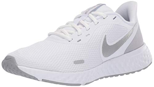 Nike Revolution 5, Mujer, Multicolor (White/Wolf Grey/Pure Platinum 100), 39 EU