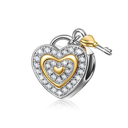 NINAQUEEN Charm Pandora Charms Abre tu Corazón Regalo Originales Mujer Niña Regalos para Ella Plata 925 para Madre Novia Esposa