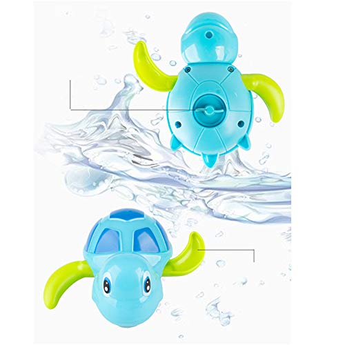 NIWWIN Juguetes clásicos de baño para bebés Tortuga mecánica para niños pequeños Niños Niñas, Juguetes de Agua para Nadar Tortuga de Piscina de Verano Baño Flotador Juguete El Mejor niño Juguete