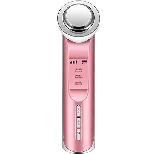 NMQQ Vibración Iontoforesis, Portable Handheld Sonic Electric Recargable Caliente y Fresco Instrumento de Belleza, Apriete la Máquina del Dispositivo del Cuidado de la Piel, Rosa