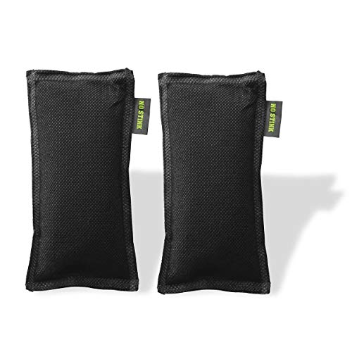 No Stink Multi-Purpose Bamboo Charcoal Deodoriser Desodorante Multiusos de carbón de bambú para Coches, cajones, Guantes, Zapatos, áreas de Mascotas, Equipaje, Unisex Adulto, Negro, Talla única