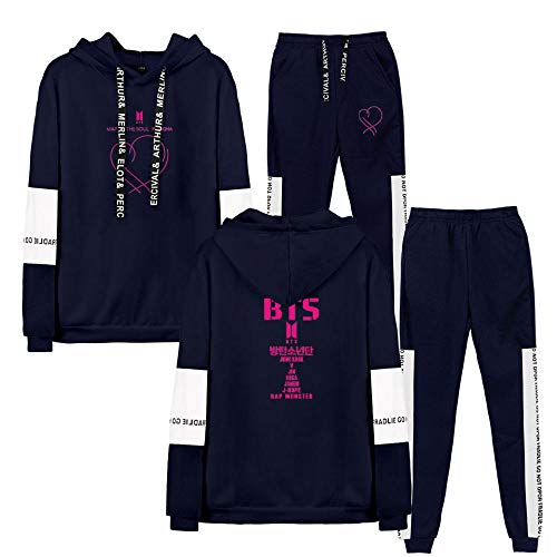 No/Brand Unisex BTS Harajuku Korean Team Album Map of The Soul: Persona Sudadera J-Hope RM Jimin V Jung Kook Street Hipster Hoodie Set