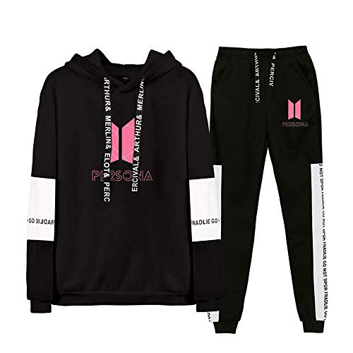 No/Brand Unisex BTS Harajuku Korean Team Album Map of The Soul: Persona Sudadera J-Hope RM Jimin V Jung Kook Street Hipster Hoodie Set