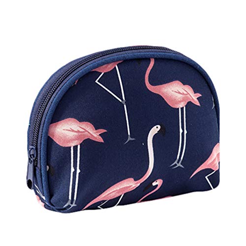 NONE 3Pcs Bolsa de Maquillaje Cosmético Flamingo Impreso Portátil Impermeable Bolsa de Maquillaje Transparente Bolsa de Almacenamiento Bolsa de Viaje Bolsa de Aseo- (Azul Oscuro)