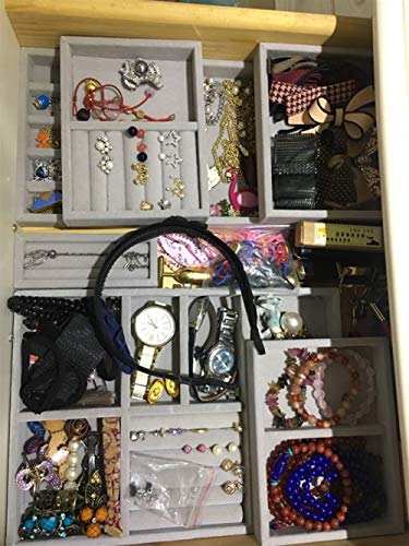 None Brand El Maquillaje del Organizador del almacenaje del Soporte de exhibición cajón de Bricolaje Anillos Pulseras Pendientes Regalo Caja del sostenedor de tamaño pequeño joyería Apta espac