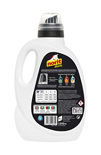 Norit - Detergente líquido lavadora para ropa negra y oscura, 28 lavados, 1500ml