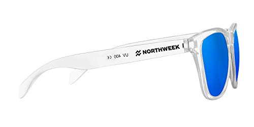 Northweek Regular Seabright - Gafas de Sol para Hombre y Mujer, Polarizadas, Translúcido/Azul