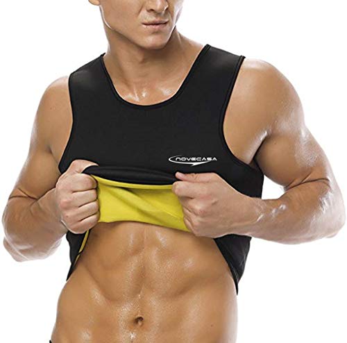 NOVECASA Chaleco Sauna Hombre Neopreno Sudoración Tank Top Tamaño Aumentada para Europa para Transpirar Quema Grasa Culturismo Abdome Adelgaz (S, Chaleco)