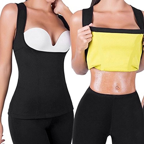 NOVECASA Chaleco Suana Mujer Neopreno Sweat Vest para Sudoración Quema Grasa Faja Abdome Adelgazante (M, Chaleco de Sudoración)