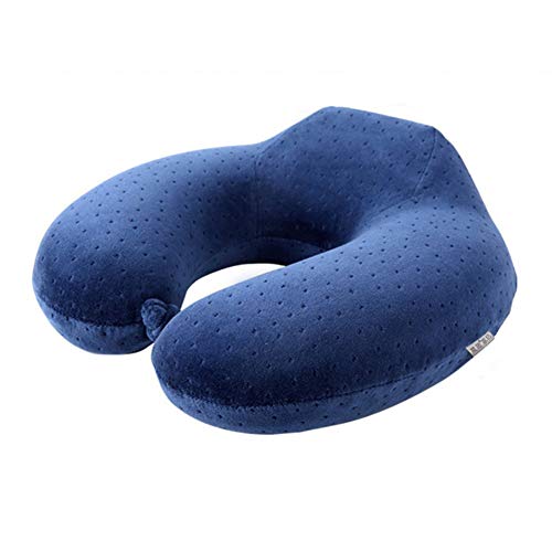 Nuokix Viaje Azul de la Almohadilla, for el Cuello Chin, Lumbar y la Pierna de Apoyo for Viajar por avión, autobús, Tren o en casa Ajustable-A Accesorios de Viaje Almohada