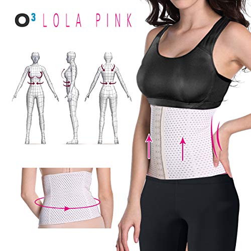 O³ Corset Reductor Adelgazante Mujer – Tallas S – XXXL | Fajas Reductoras Adelgazantes para Body Mujer Lola Pink– Fajas Colombianas Cómodas y Ligeras – Blanco M/38