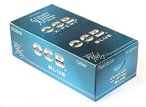 OCB X-Pert Expert - Papel azul, corte, 50 libritos (sin nicotina)