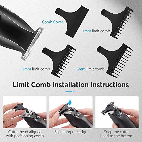 OFAY Juego De Cortapelos para Barba, Cortapelos Profesional, Cortapelo Largo, Cortabarba, Cortapelos Impermeable, Carga USB