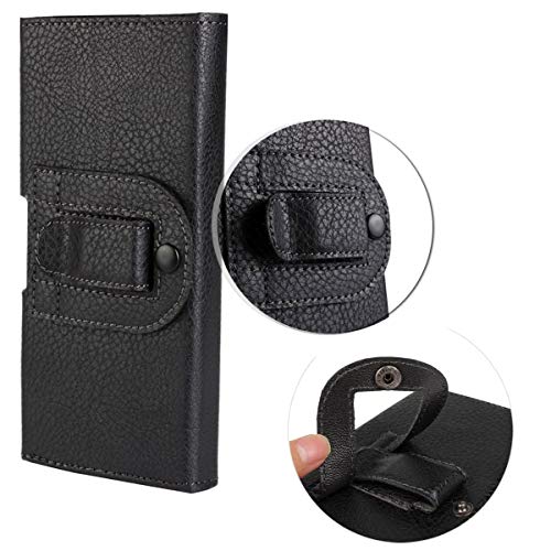 Oihxse - Funda de Piel para teléfono móvil, Funda para cinturón, Funda para cinturón Deportiva en Negro, Funda para Galaxy A40/A50/A70/A20/A80