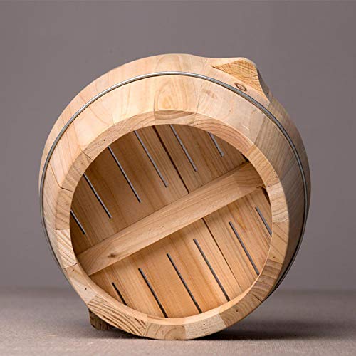 Old Carpenter Sushi Rice Vaporera Asiático Tradicional Hecho a Mano Barril de Madera Adecuado para Hacer Sushi Postre Verduras y Vapor Comida Saludable Diameter 24cm/9.4"