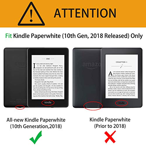 OMOTON Funda Kindle Paperwhite Carcasa Kindle Paperwhite 2018 Funda, PU, Sueño Automático, Cierre Magnético, Color Azul, Solo para Nuevo Kindle Paperwhite 2018(10ª GENERACION)