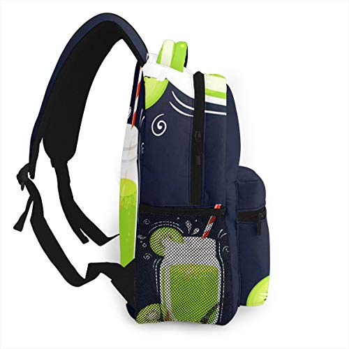 OMQFEW Mochilas Portatil 14 Pulgadas, Resistente al Agua Casual Mochila, Multifuncional Mochila de Gran Capacidad para Hombre Mujer Escolar Trabajo Viajes Batido de Frutas de desintoxicación