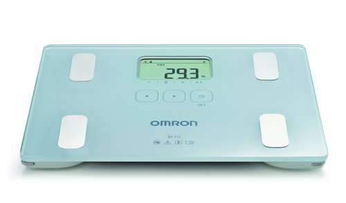 OMRON BF212 - Báscula de baño digital con análisis de composición corporal, porcentaje de grasa corporal, IMC, memoria para 4 personas