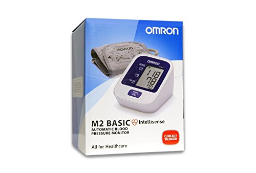 Omron M2 BASIC - Tensiómetro de brazo eléctrico, pantalla LCD, color multicolor