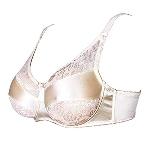 ONEFENG Bra Plus Set de Pechos de Silicona Pechos Artificiales Falsos Prótesis Falsa Copa Completa Patrón de Encaje Sujetadores Correas Ajustables Crossdresser