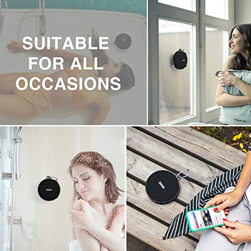 Onforu Altavoz Portátil Bluetooth Ducha, Speaker Inalámbrico con Sonido Estéreo, Bluetooth 5.0 y 10 Horas de Reproducción IPX7 Impemeable, Mini Altavoz para Deporte Piscina Playa Baño Hogar