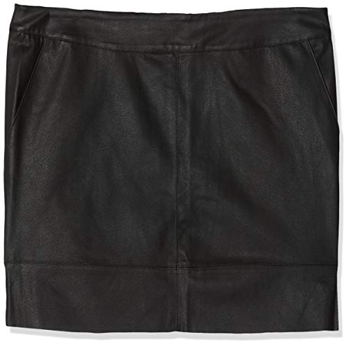 Only Onlbase Faux Leather Skirt Otw Falda, Negro (Black Black), 38 (Talla del Fabricante: 36) para Mujer