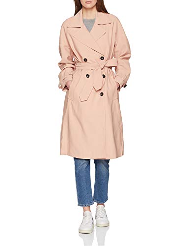 Only Onlemilia Long Trenchcoat CC Otw Abrigo, Rosa (Rose Smoke Rose Smoke), 38 (Talla del Fabricante: Small) para Mujer