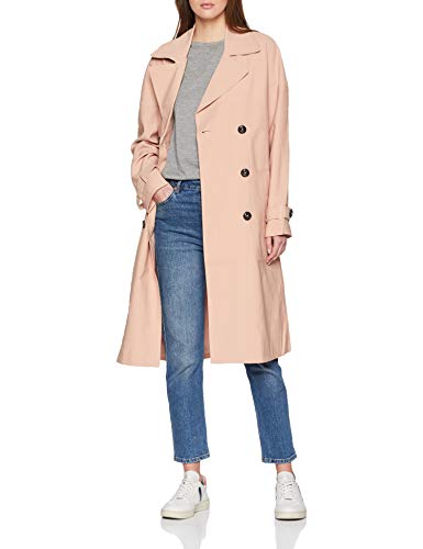 Only Onlemilia Long Trenchcoat CC Otw Abrigo, Rosa (Rose Smoke Rose Smoke), 38 (Talla del Fabricante: Small) para Mujer