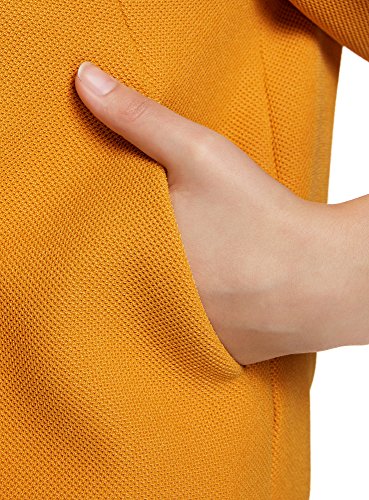 oodji Ultra Mujer Chaqueta Ancha con Ganchillos, Naranja, ES 44 / XL