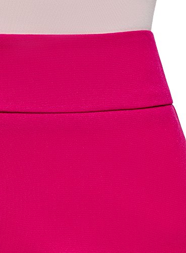 oodji Ultra Mujer Falda Corta Básica, Rosa, ES 36 / XS