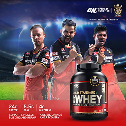 Optimum Nutrition ON Gold Standard 100% Whey Proteína en Polvo Suplementos Deportivos, Glutamina y Aminoacidos, BCAA, Galletas y Crema, 68 porciones, 2.27 kg, Embalaje puede variar